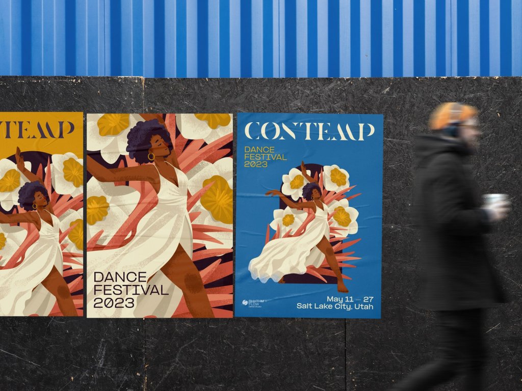 dance festival poster design contemp tubikarts