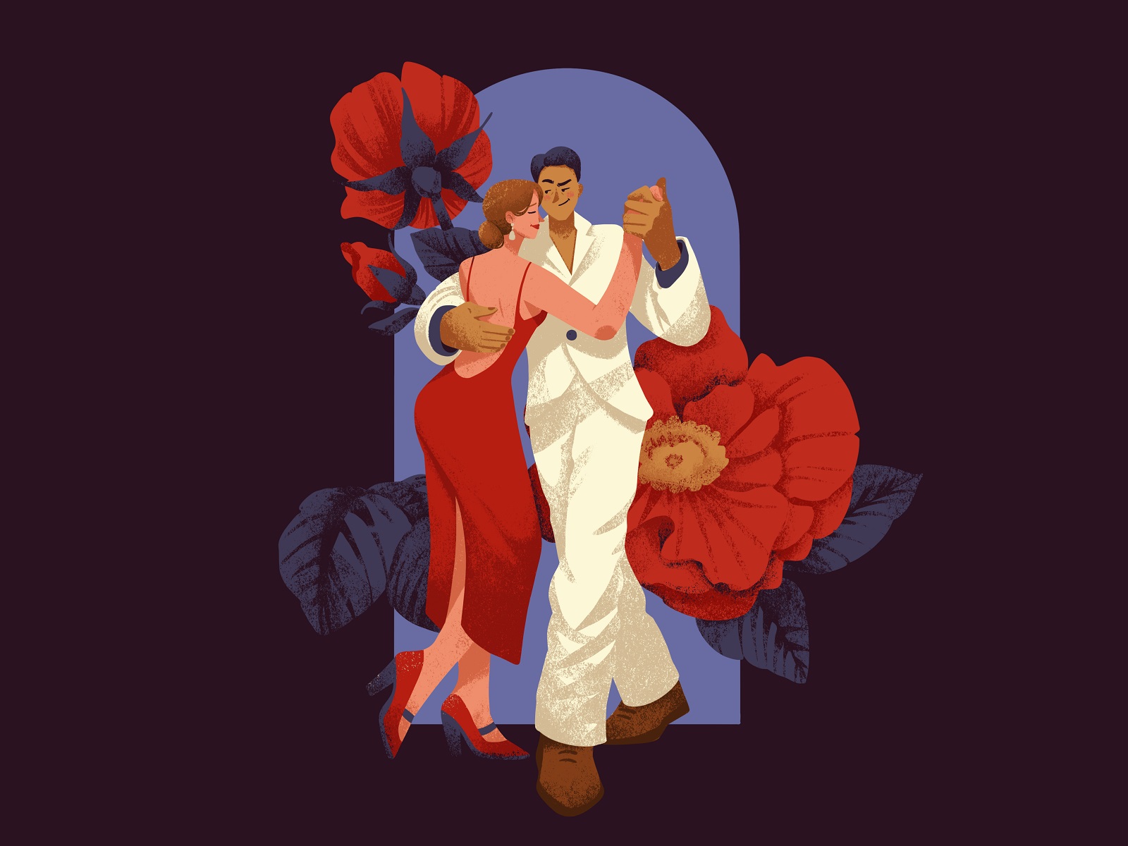 tango illustration dance festival poster tubikarts