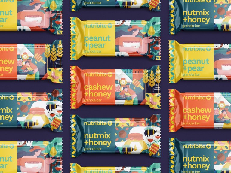 Case Study: Nutribite. Tasty Packaging Design for Granola Bars