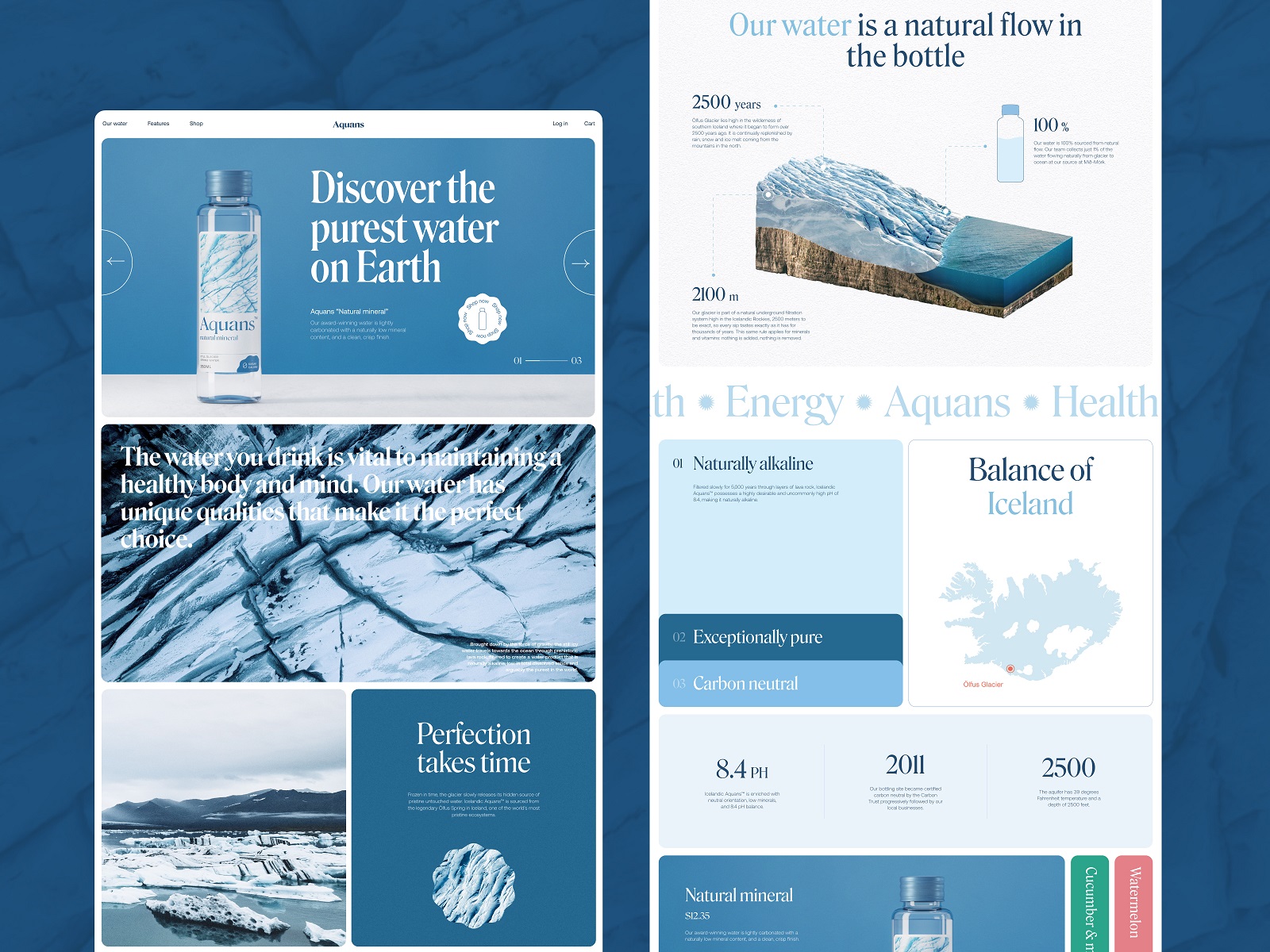water ecommerce website tubik design