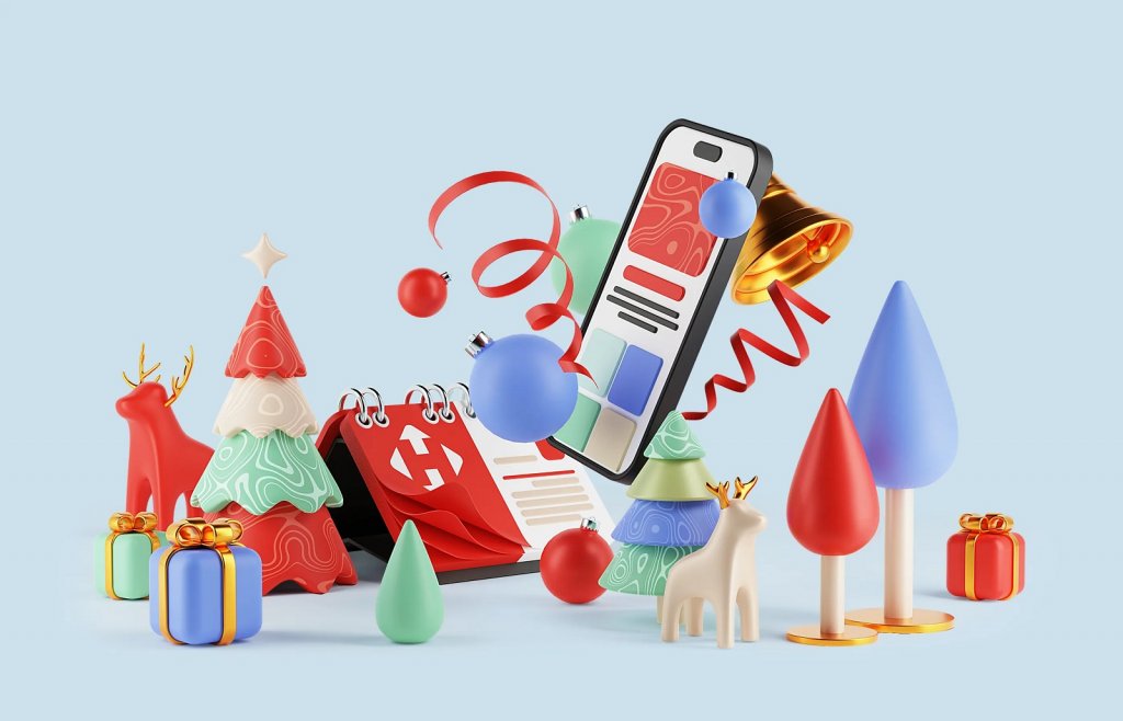 nova post advent calendar 3d illustrations tubik blog