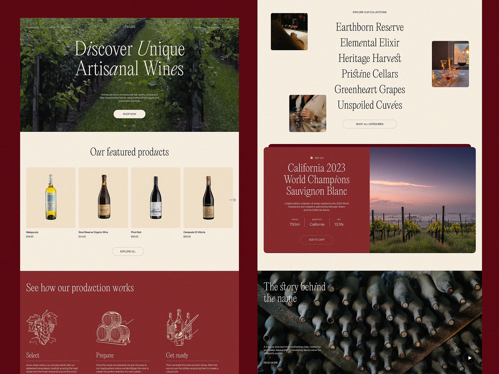winery website design tubik