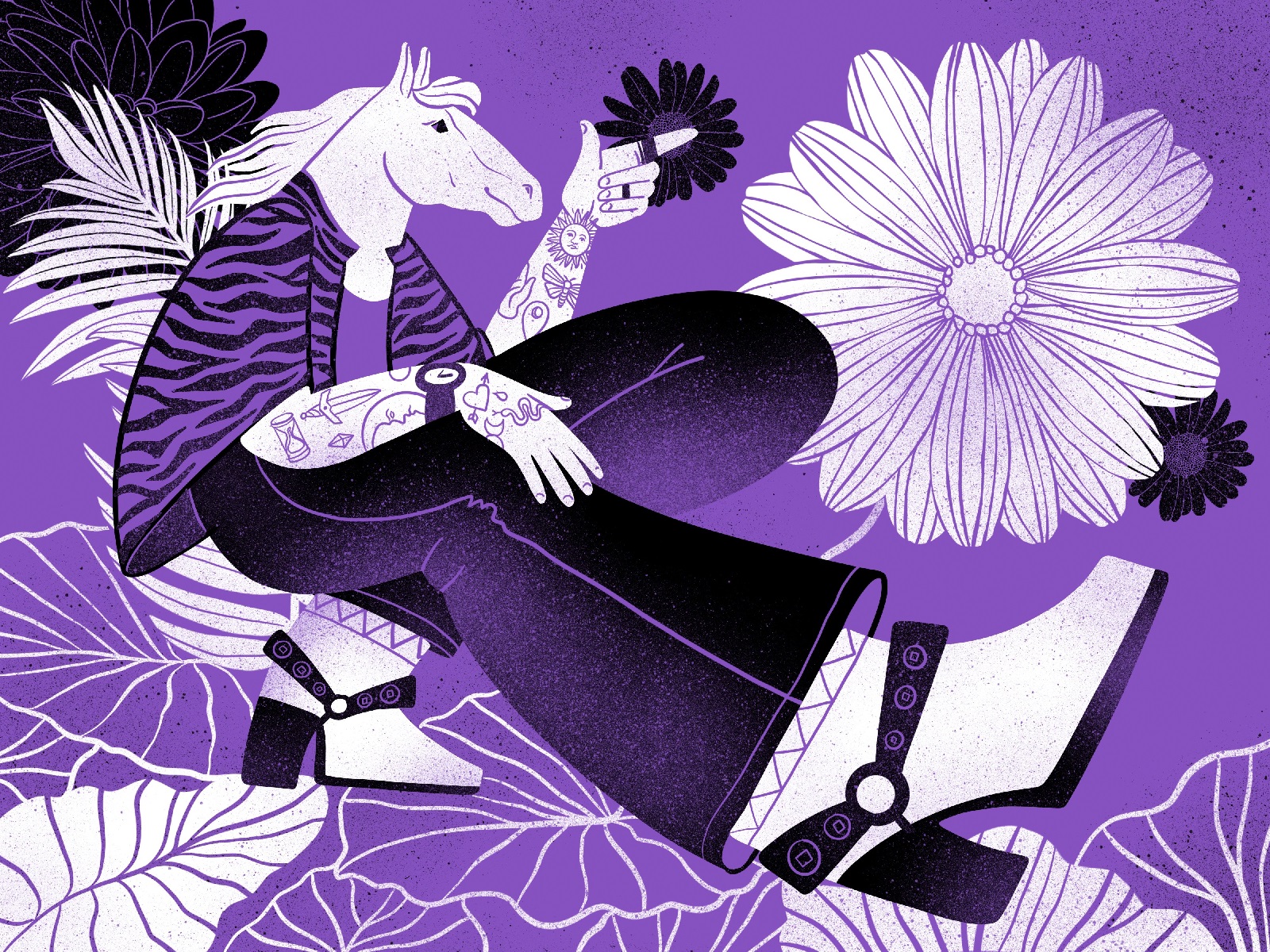 botanicart purple illustration tubik