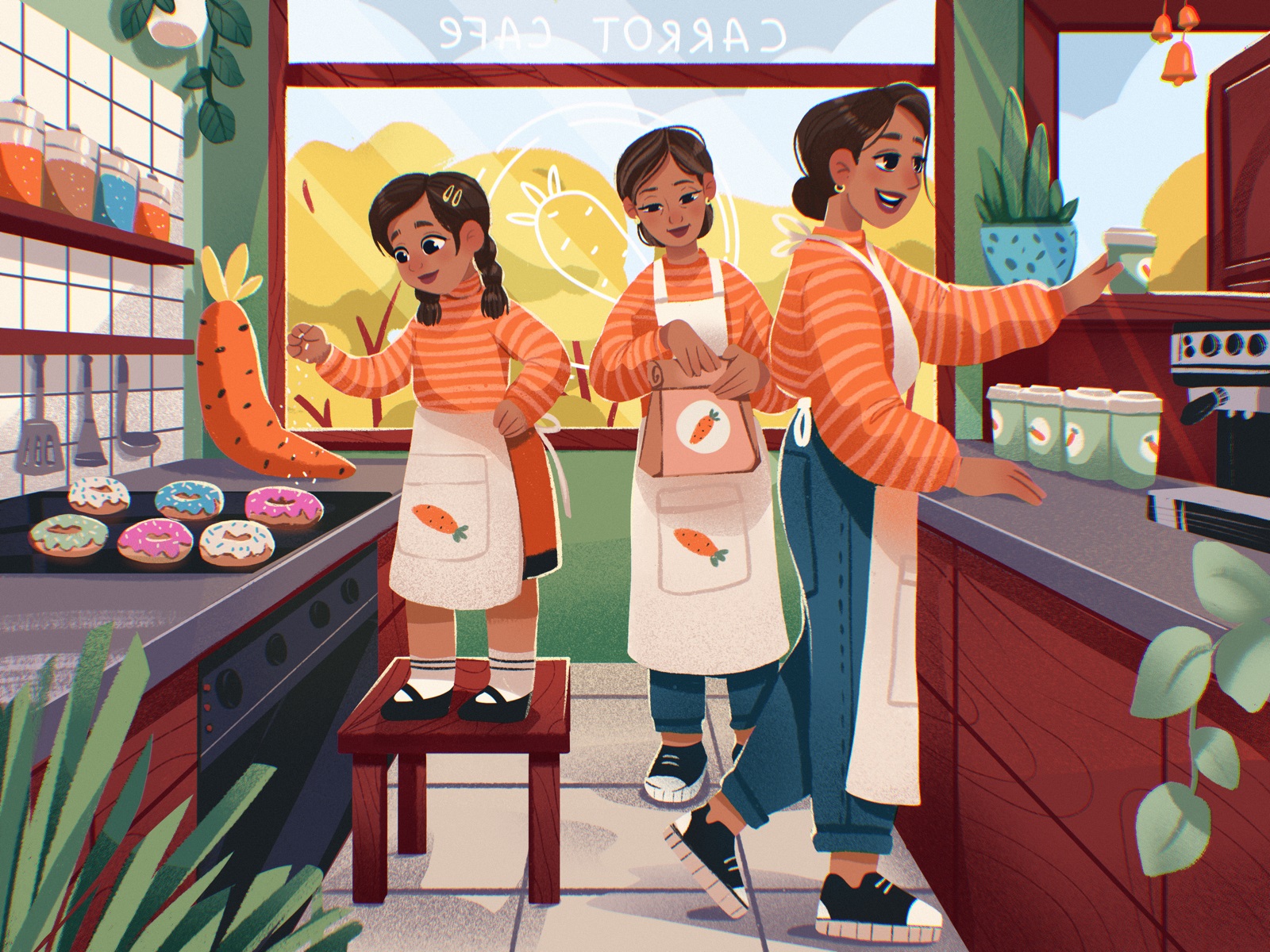 family business cafe tubikarts illustrations