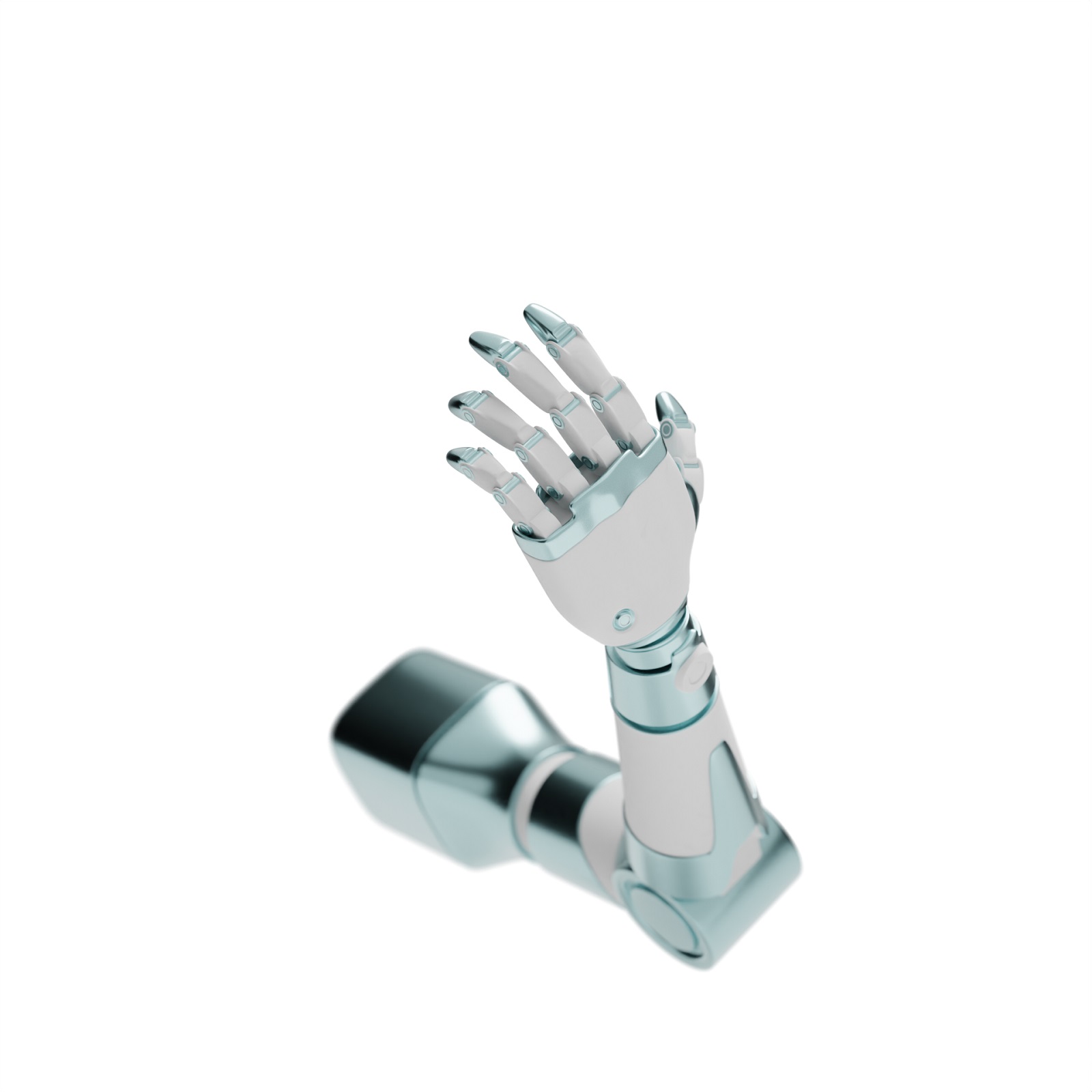prosthetic website design hand 3d model tubik