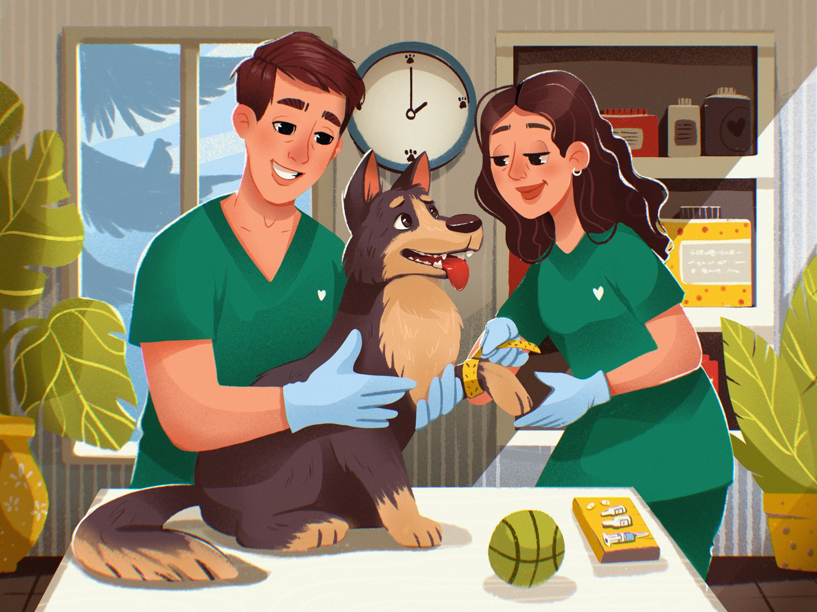 veterinary doctors family business tubikarts illustration