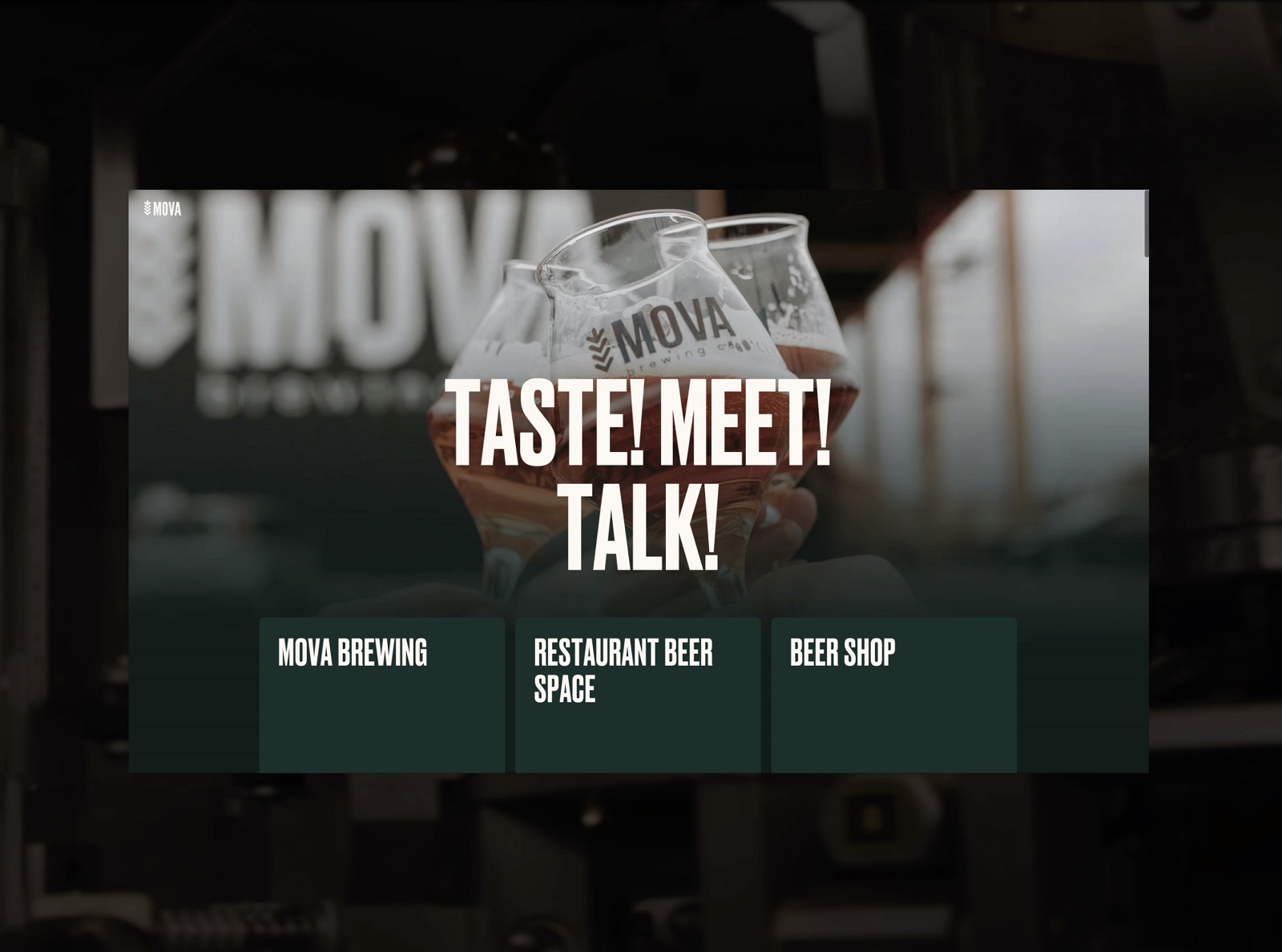 mova brewery website design case study tubik home page