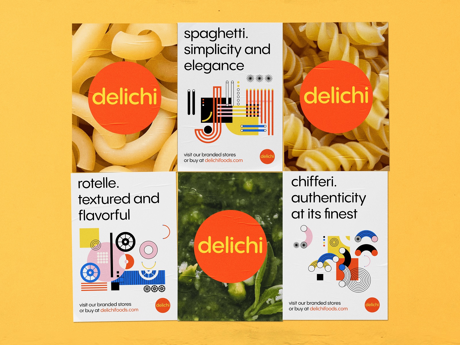 pasta brand identity posters design tubikarts