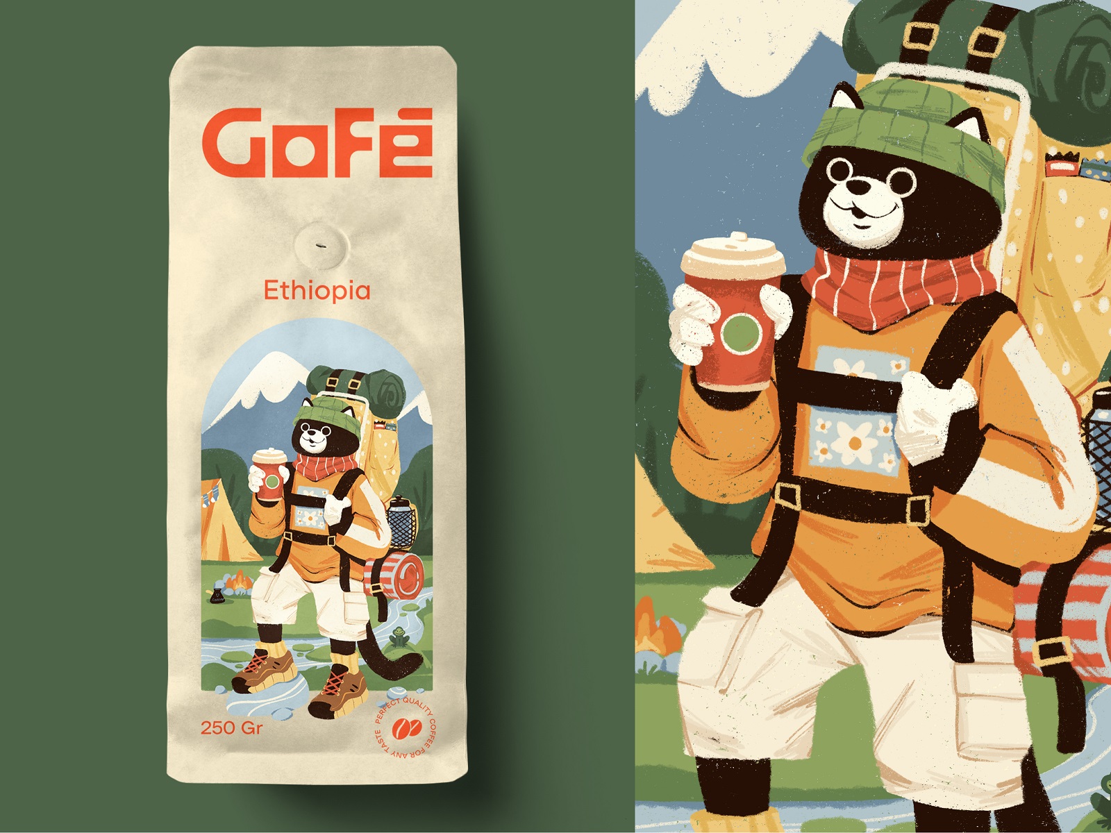 Ethiopia coffee packaging design
