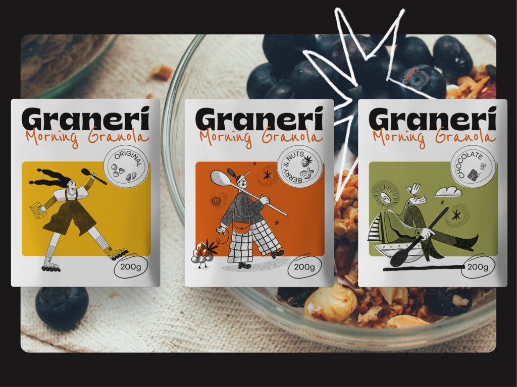 granola packaging design illustration graphics tubik blog