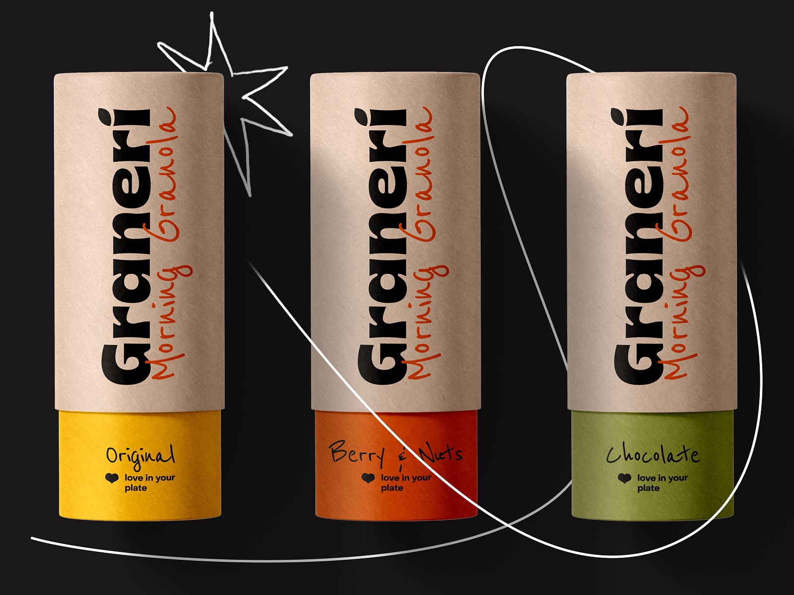 granola packaging design paper tubes tubik blog