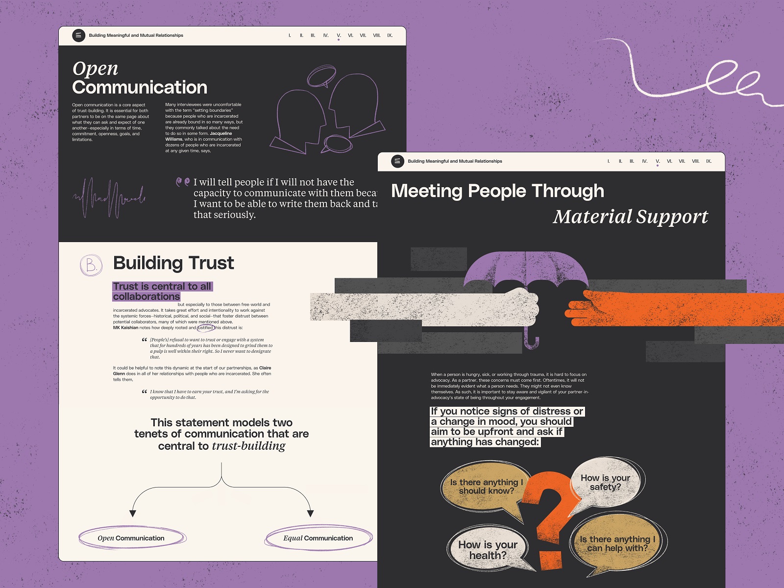 advocacy through walls web pages tubik design