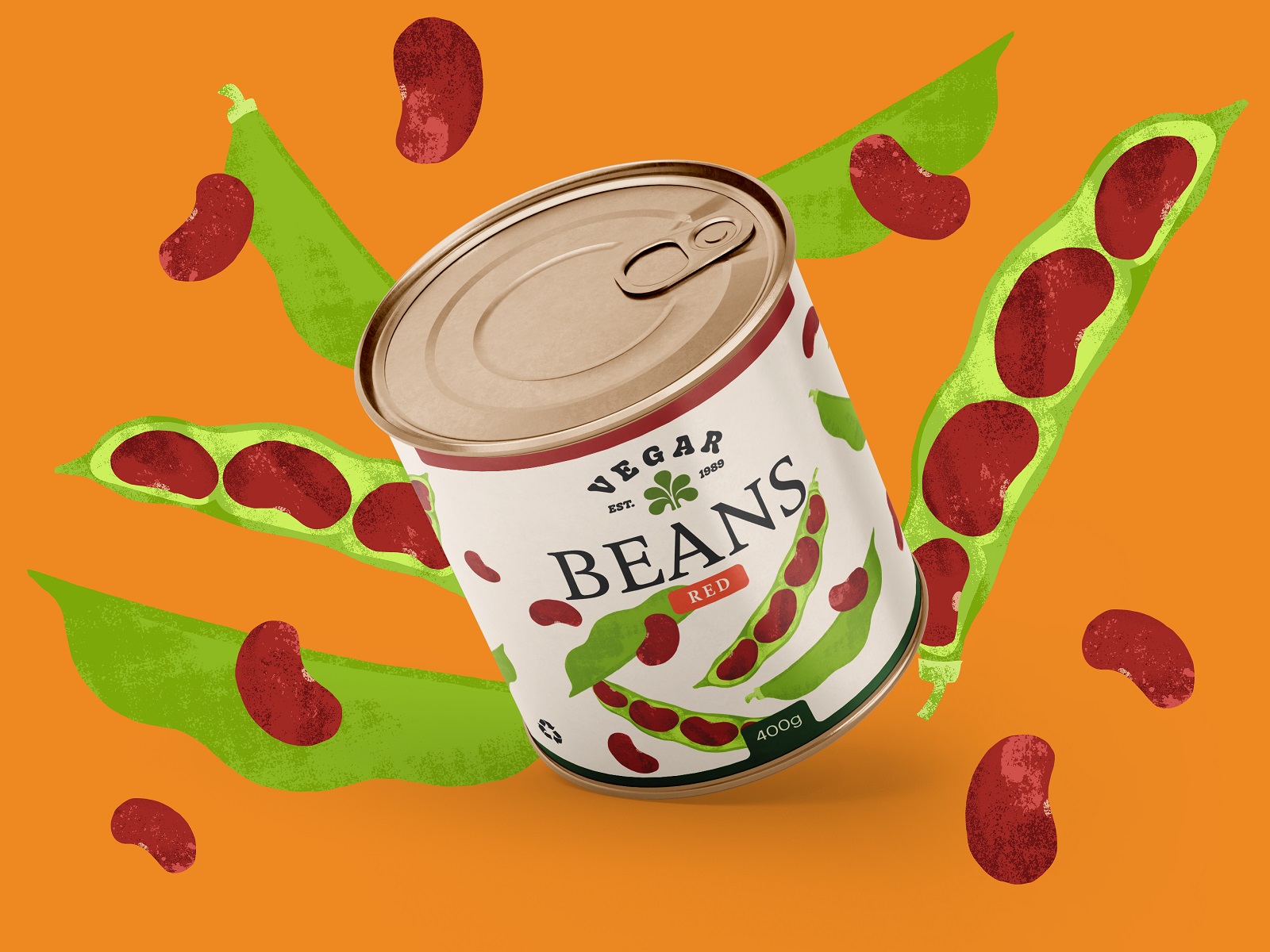 canned vegetables packaging design beans tubik