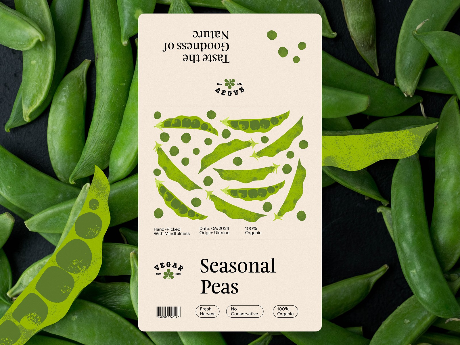 fresh green peas packaging tubik arts design