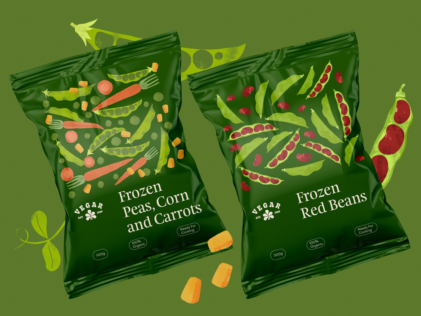 frozen vegetables tubik arts packaging design