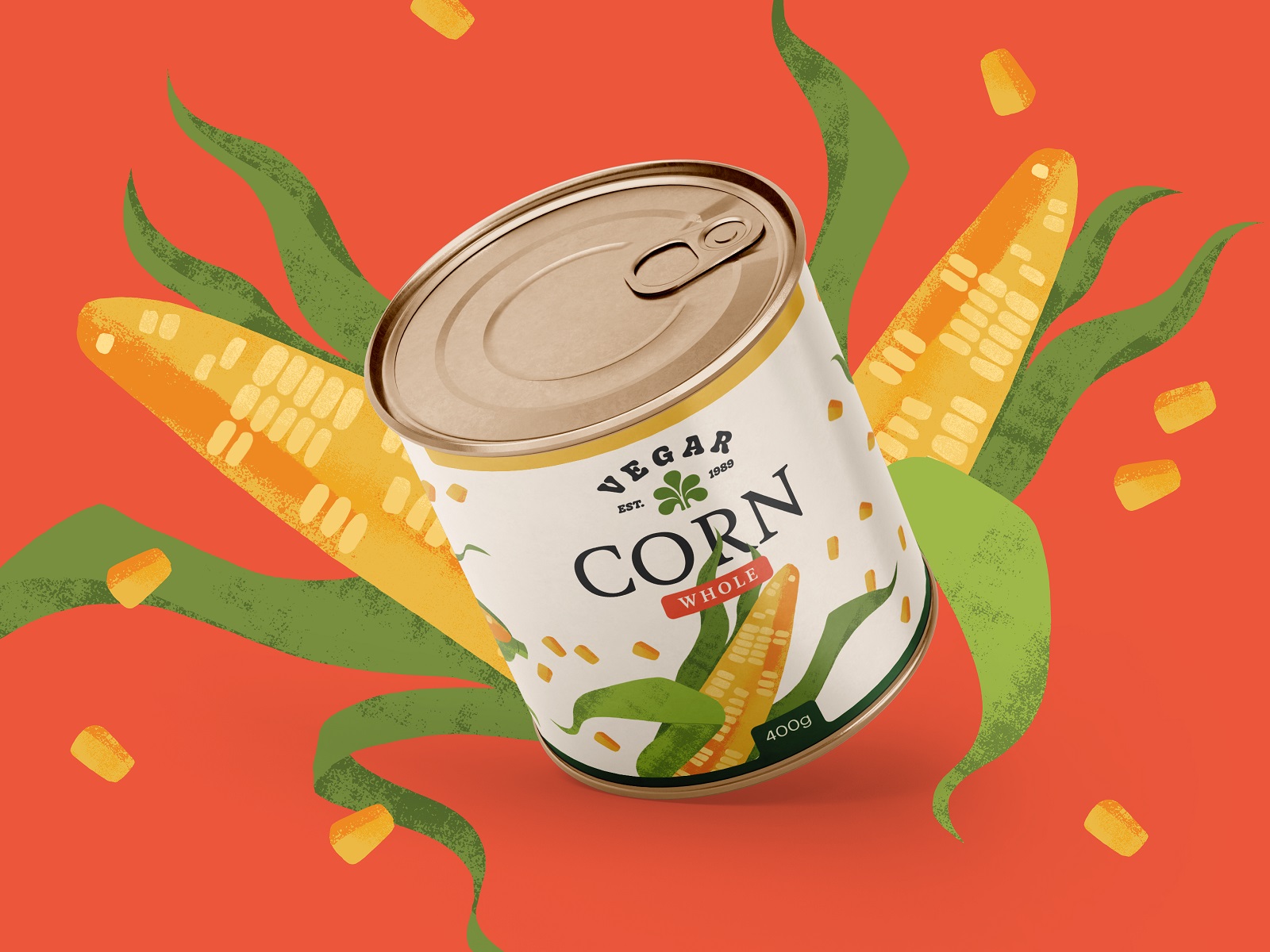 packaging design canned vegetables corn tubikarts