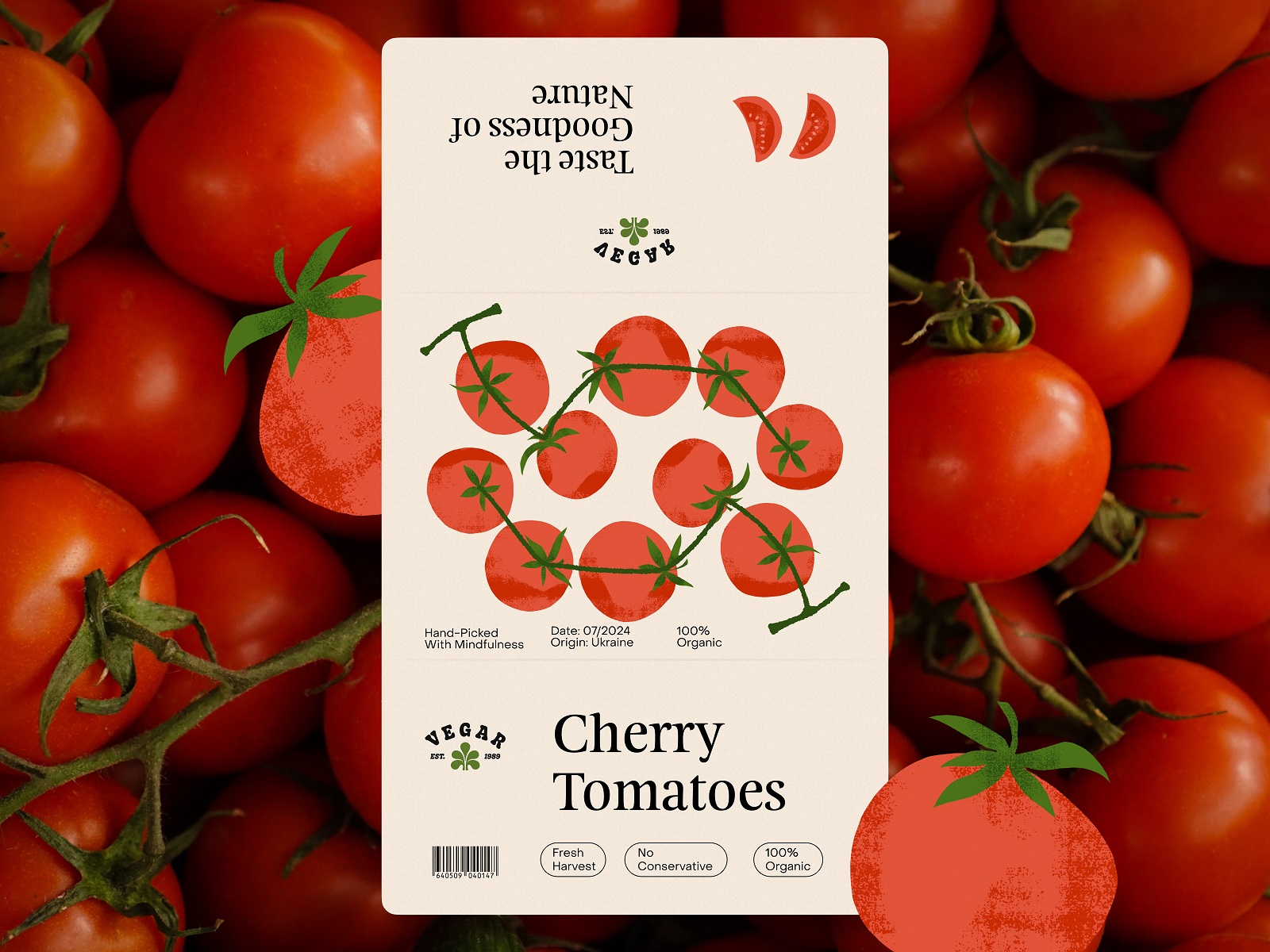 vegetable brand packaging tomatoes label design tubikarts