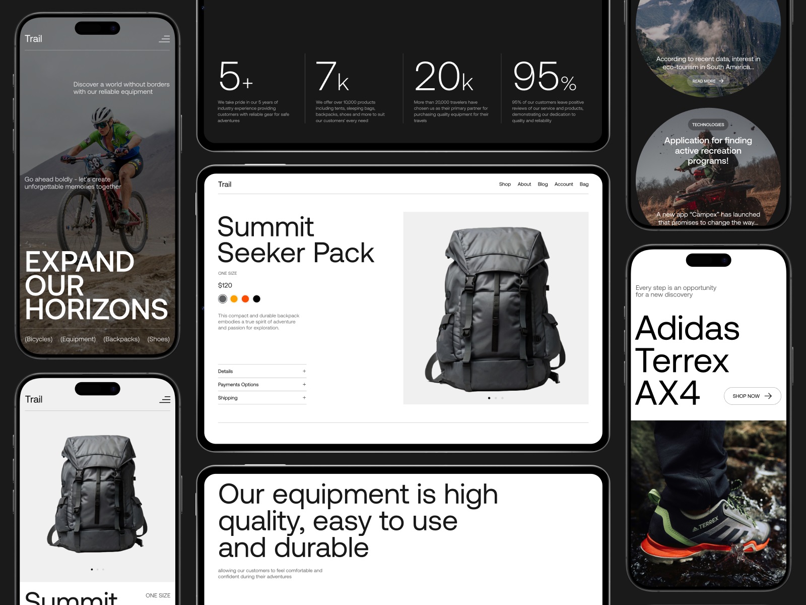 active holidays gear ecommerce website tubik