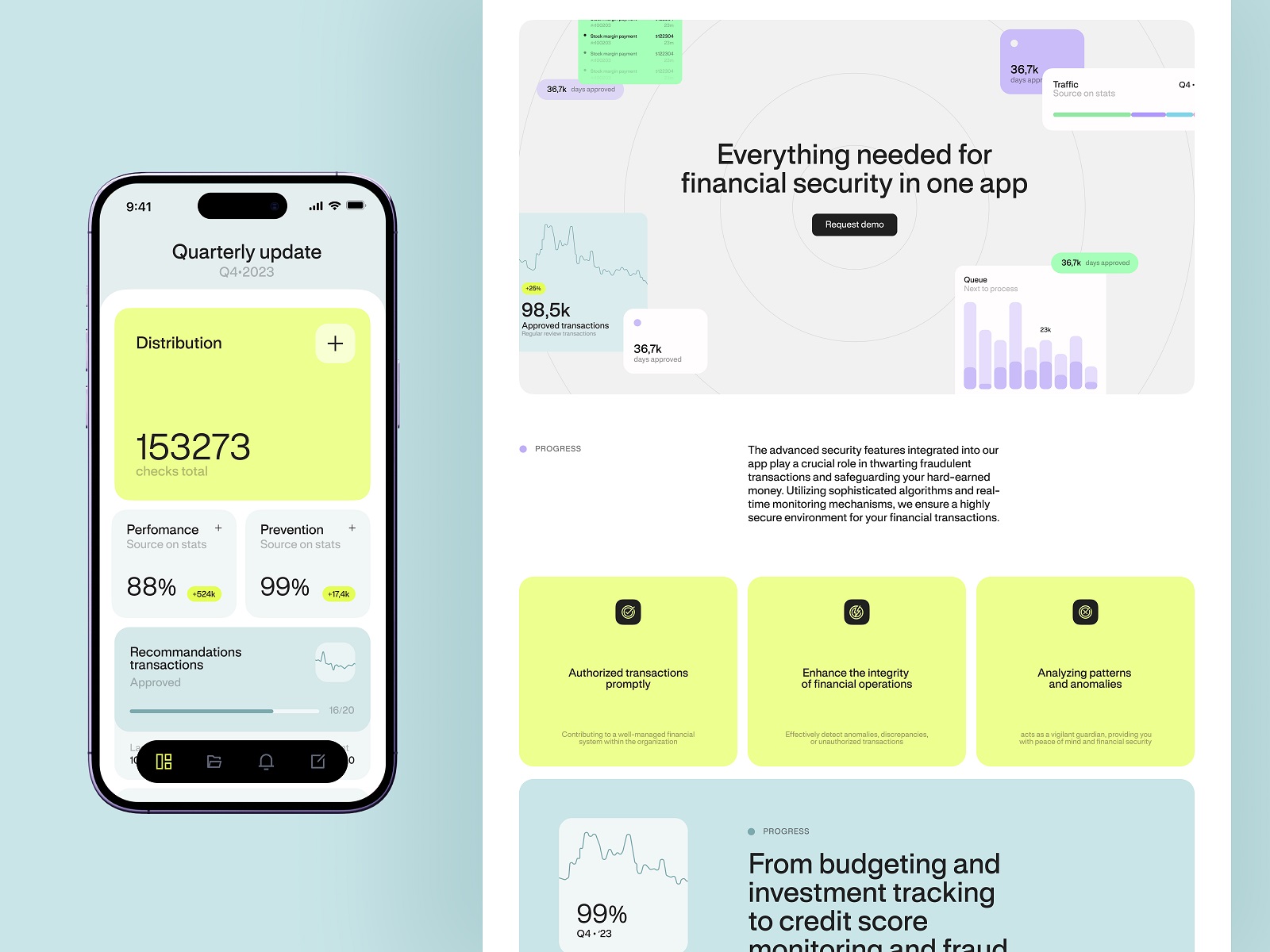 finance security app design tubik