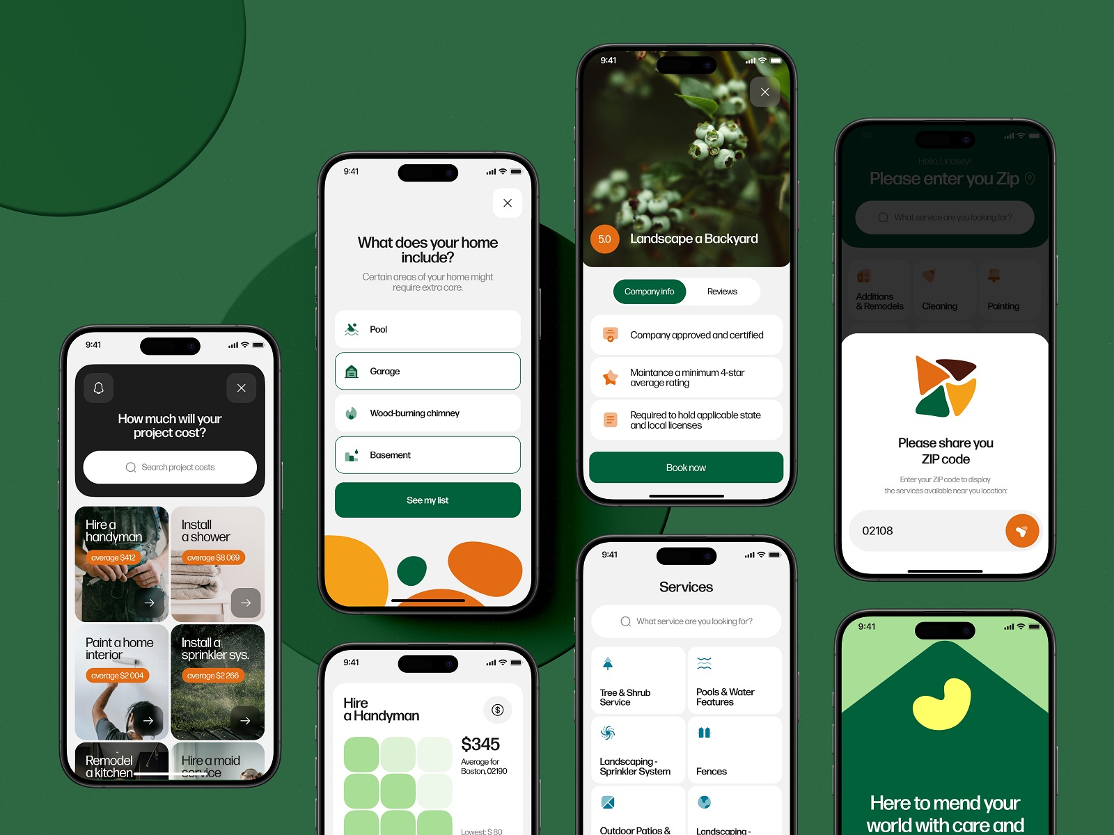 home care service app design tubik