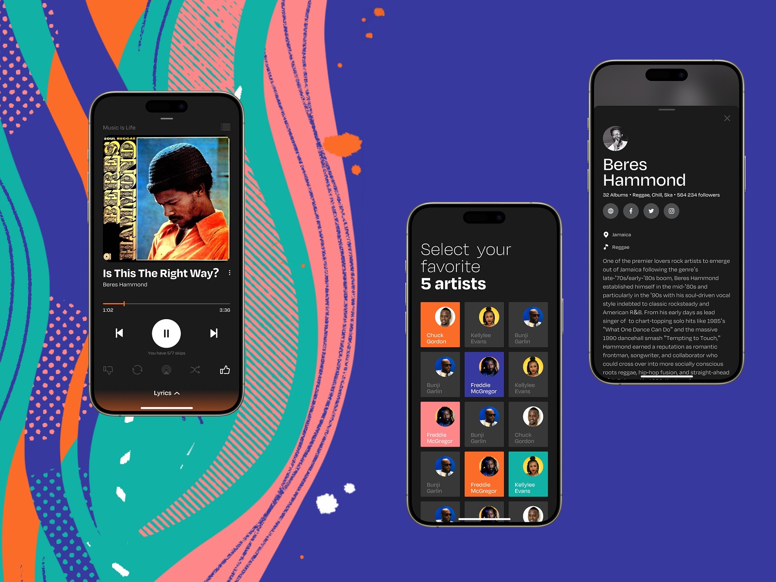 music player app design tubik