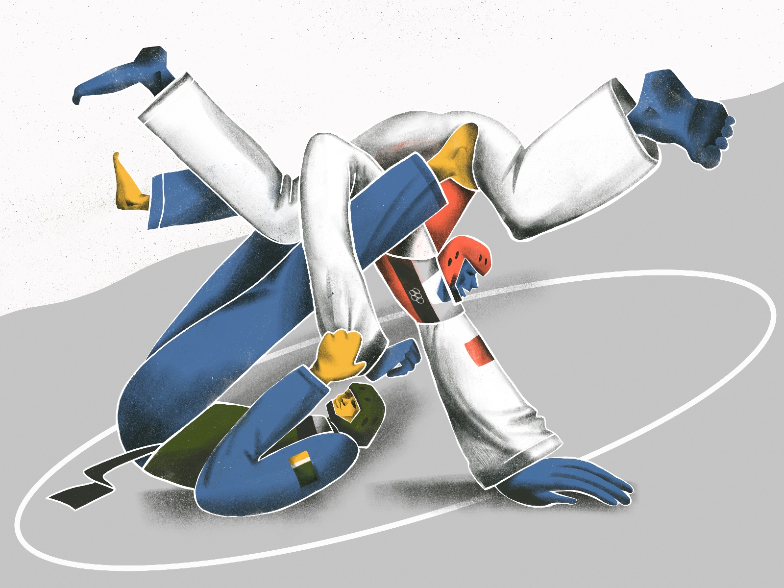 olympic games taekwondo tubikarts illustration