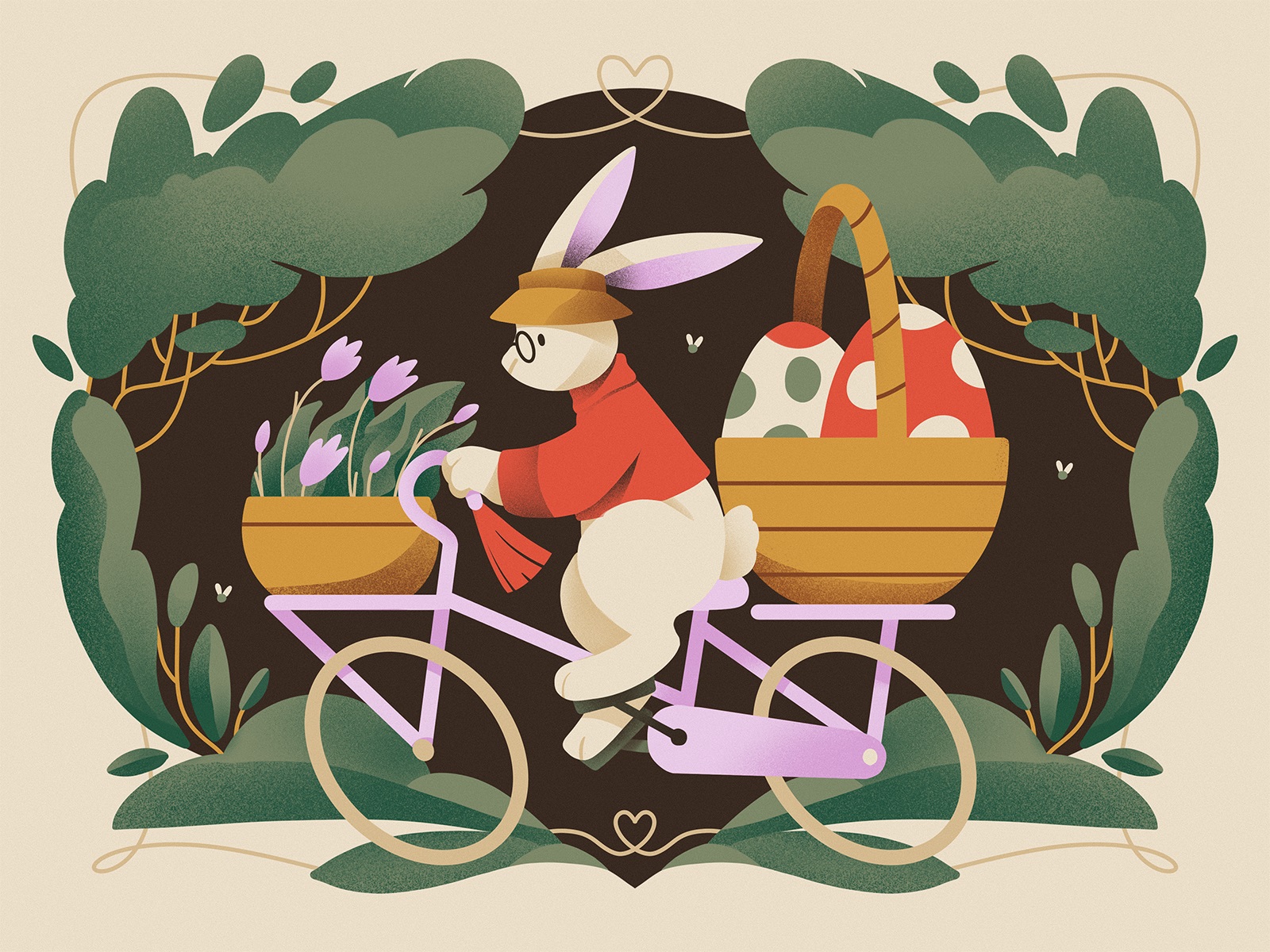 spring easter bunny illustration tubikarts