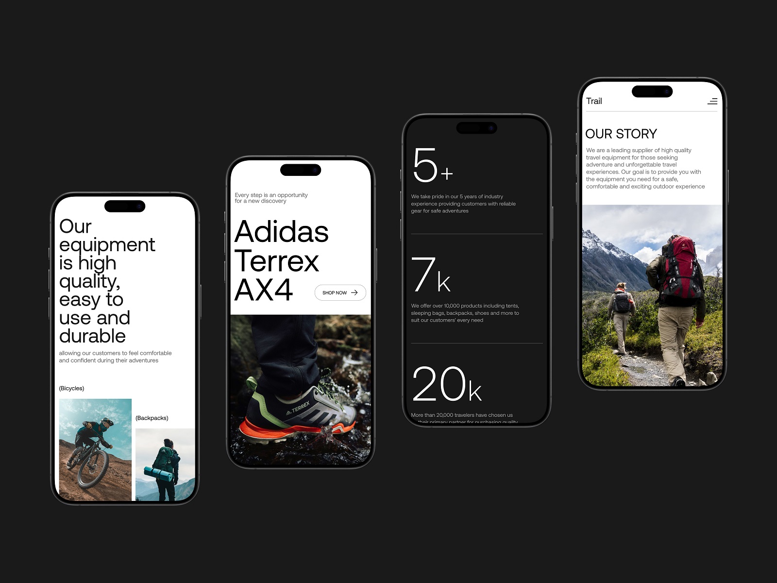 travel gear ecommerce mobile website tubik ux