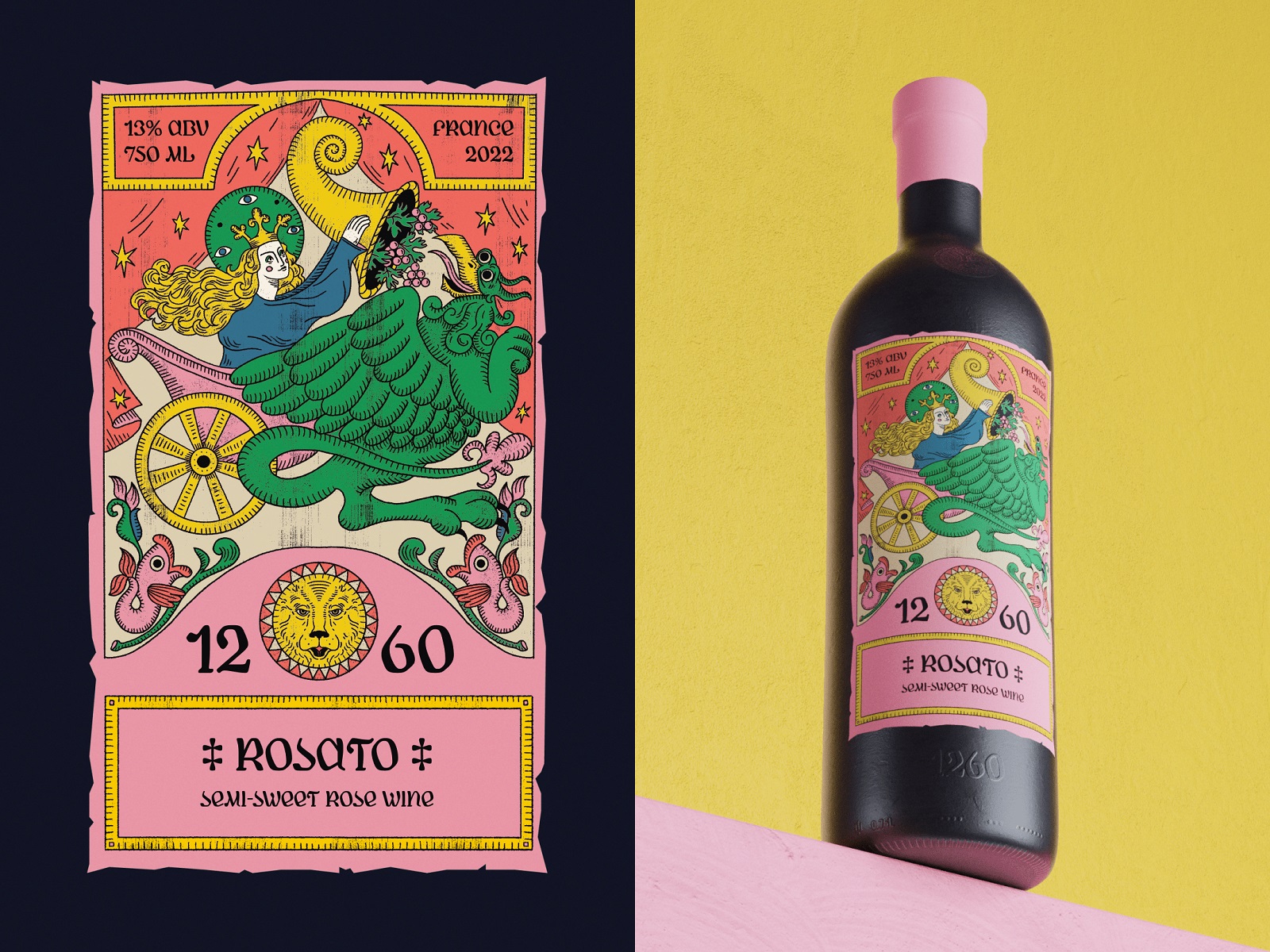 medival style wine bottle packaging tubik arts