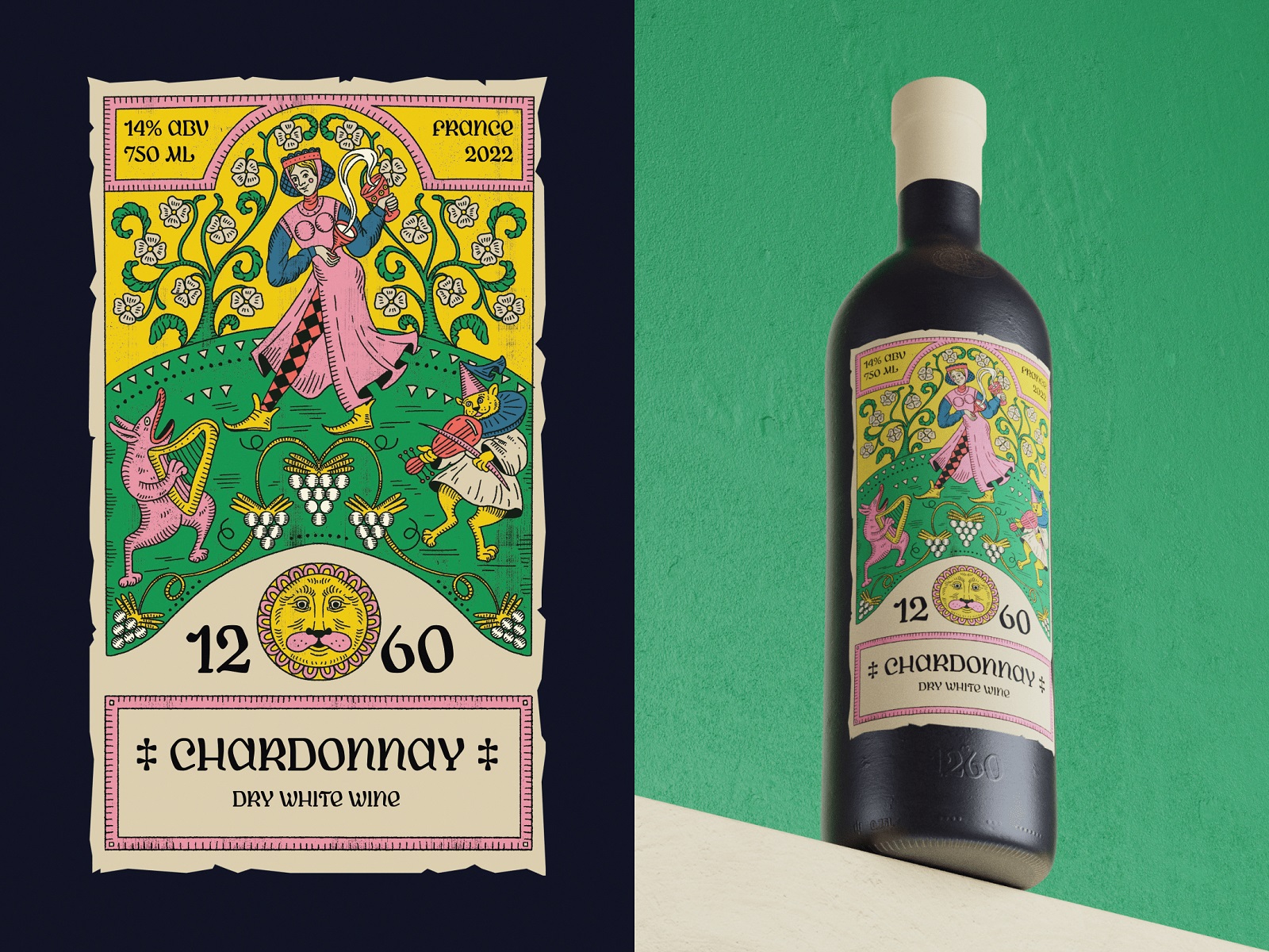 medival style wine packaging design tubik arts