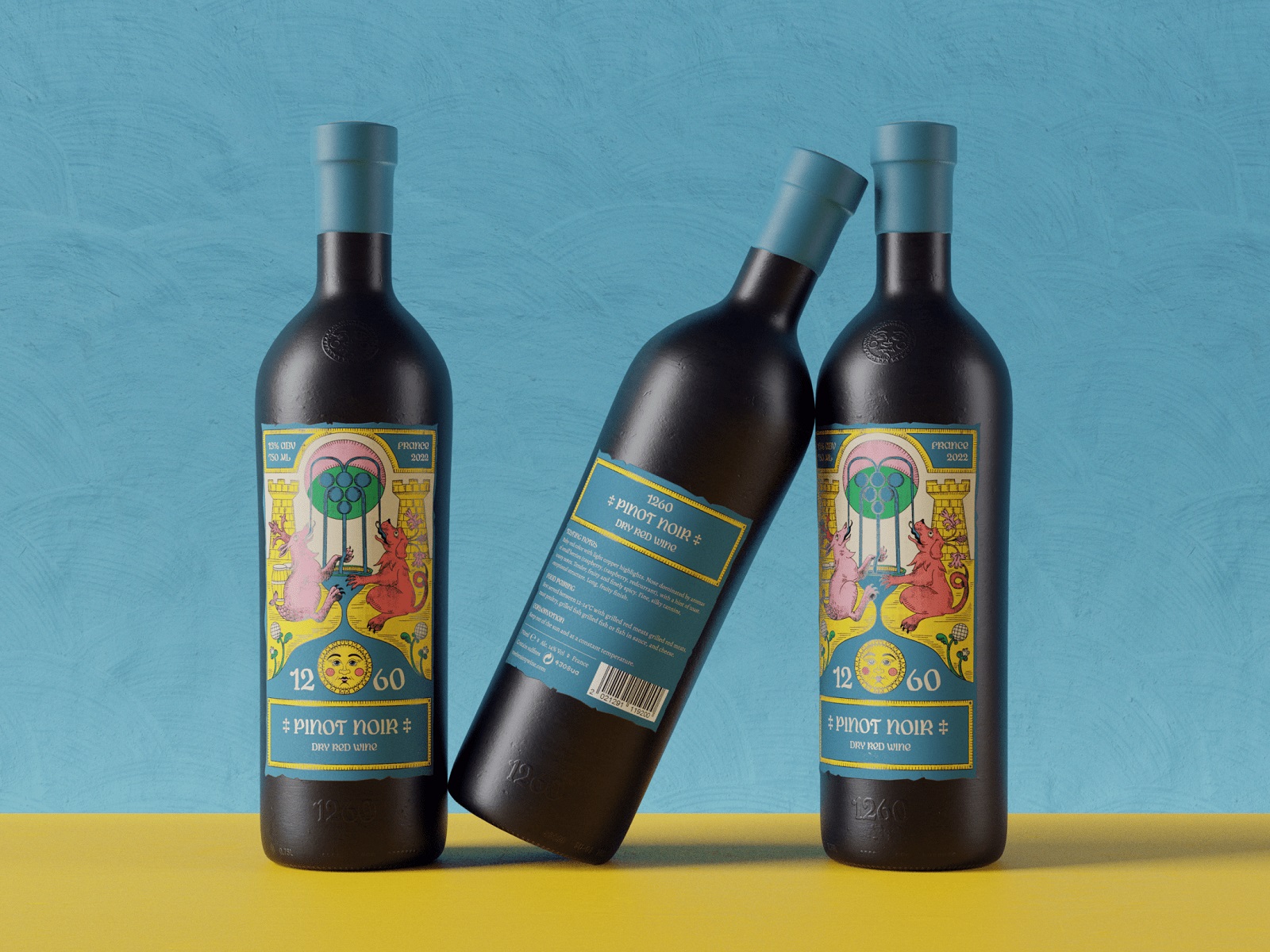 medival style wine packaging tubik arts