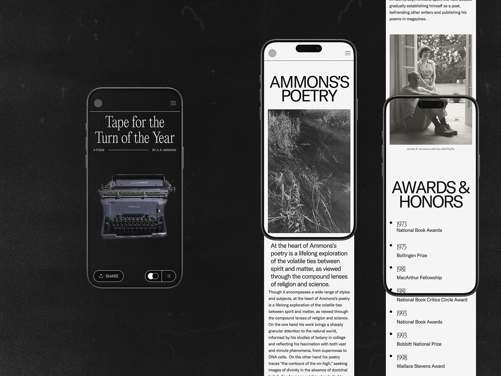 ammons poems tubik mobile web design