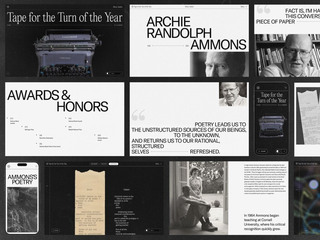 ammons poems website case study tubik design